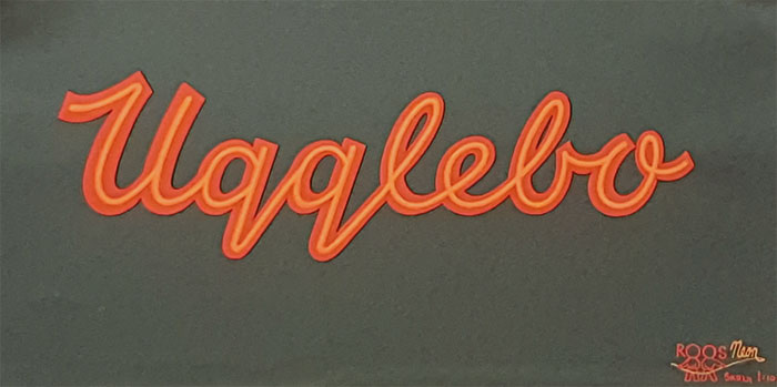 Ny neonskylt till fasaden, 1967, Ugglebo Arbetareförenings Aktiebolag